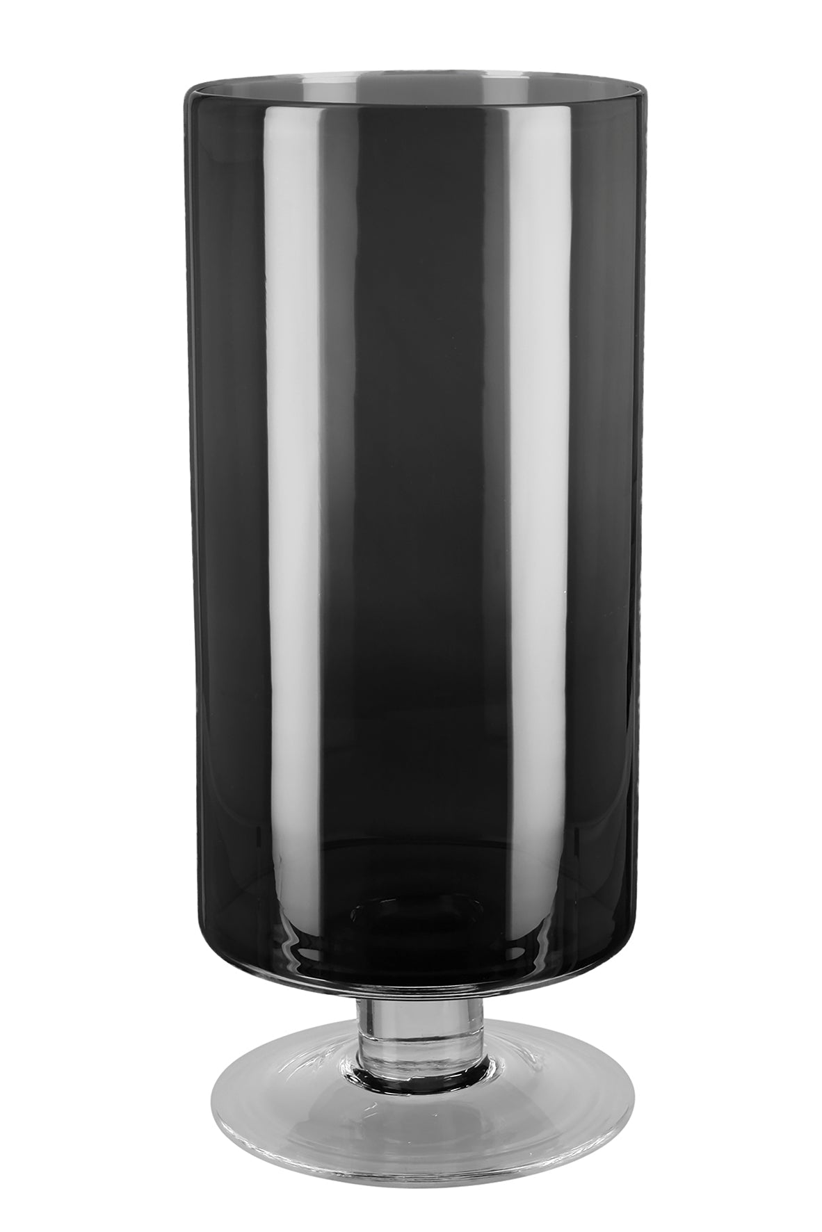 FINK - 115357 - FINK, VIANA Vase/Windlicht, Glas, grau, H43,5cm