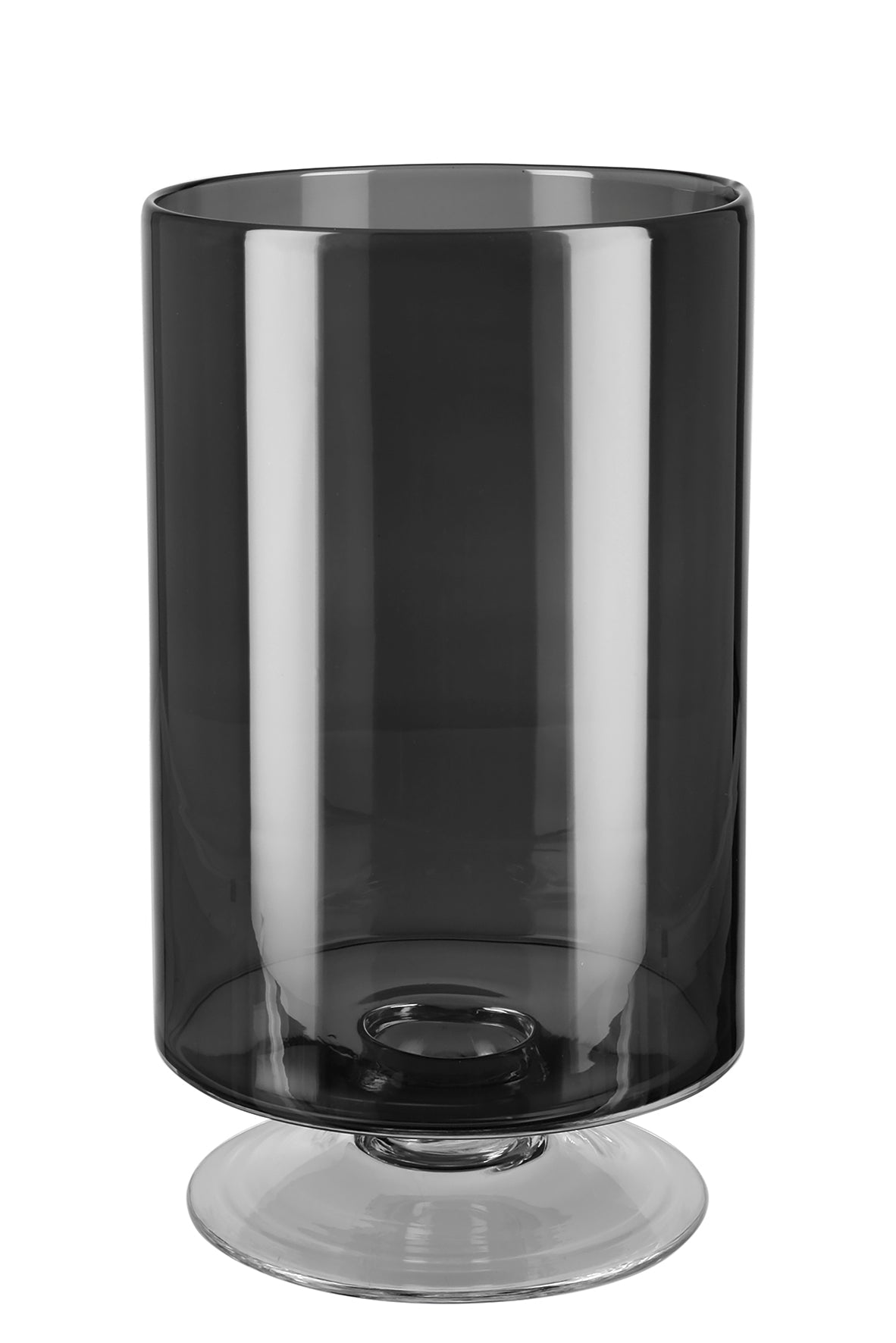 FINK - 115356 - FINK, Viana Vase/Windlicht grau, klar, Höhe 34,5cm