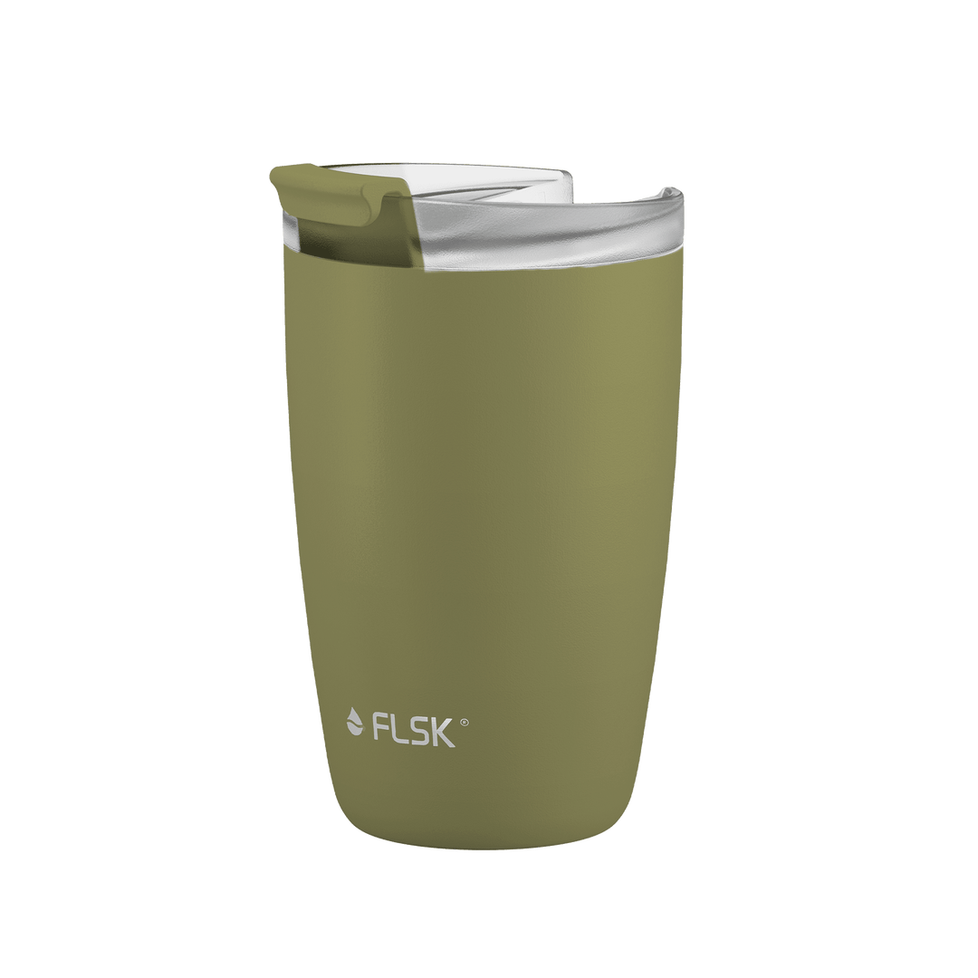 FL-1030-0350-2041 - FLSK To - Go - Cup aus Edelstahl, olive, 350ml, 14,2cm hoch