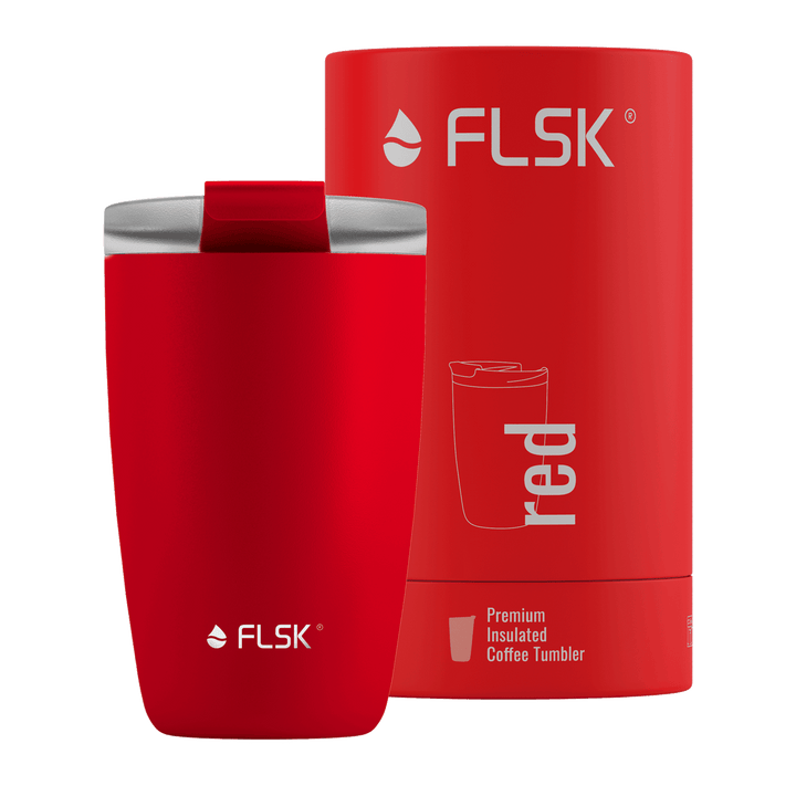 FL-1030-0350-2039 - FLSK To - Go - Cup aus Edelstahl, red, 350ml, 14,2cm hoch