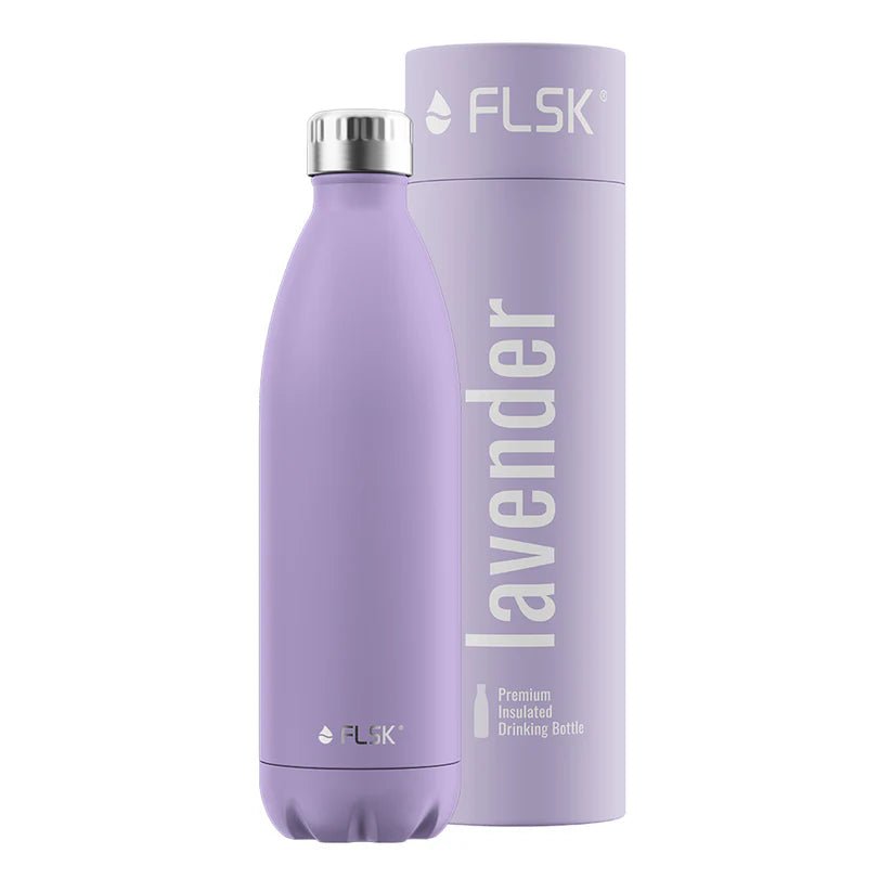 FLSK Trinkflasche aus Edelstahl, lavender, 1000ml, 32cm hoch FL - 1010 - 1000 - 2036