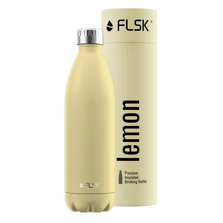 FL - 1010 - 1000 - 2038 - FLSK Trinkflasche aus Edelstahl, lemon, 1000ml, 32cm hoch