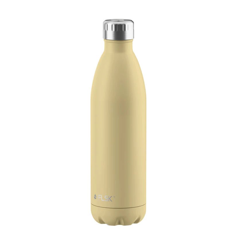 FL - 1010 - 0750 - 2038 - FLSK Trinkflasche aus Edelstahl, lemon, 750ml, 28,6cm hoch