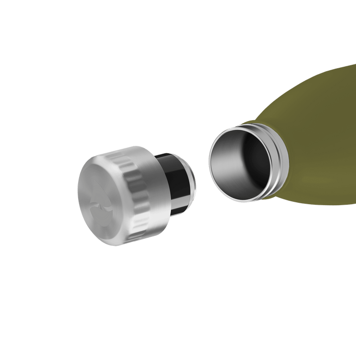 FL-1010-0750-2041 - FLSK Trinkflasche aus Edelstahl, olive, 750ml, 28,6cm hoch