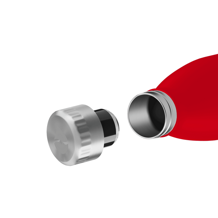 FL-1010-0750-2039 - FLSK Sticlă de băut din oțel inoxidabil, roșie, 750ml, înălțime 28,6 cm