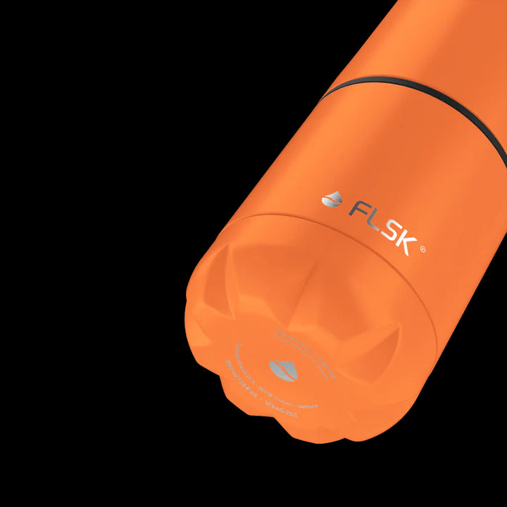 FL - 2010 - 0700 - 0011 - FLSK Trinkflasche mit Becher, orange, 700ml, 28,8cm hoch