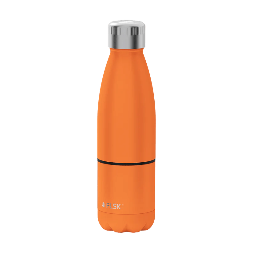 FL - 2010 - 0700 - 0011 - FLSK Trinkflasche mit Becher, orange, 700ml, 28,8cm hoch