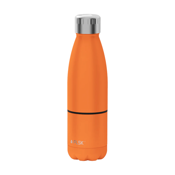 FLSK Trinkflasche mit Becher, orange, 700ml, 28,8cm hoch FL - 2010 - 0700 - 0011