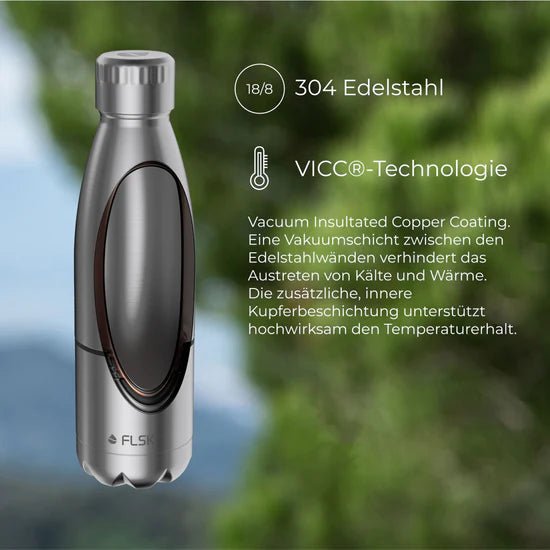 FL - 2010 - 0700 - 0011 - FLSK Trinkflasche mit Becher, orange, 700ml, 28,8cm hoch