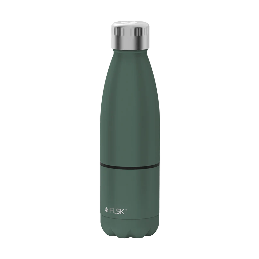 FLSK Trinkflasche mit Becher, ridge green, 700ml, 28,8cm hoch FL - 2010 - 0700 - 0011