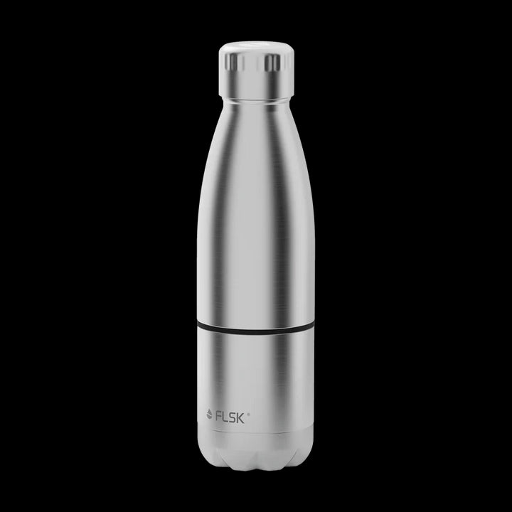 FL - 2010 - 0700 - 0010 - FLSK Trinkflasche mit Becher, stainless, 700ml, 28,8cm hoch