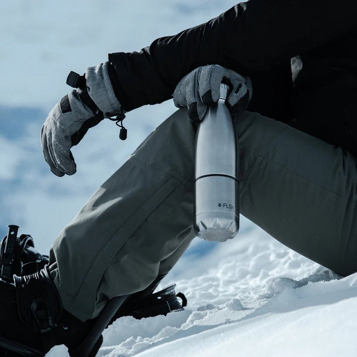 FL - 2010 - 0700 - 0010 - FLSK Trinkflasche mit Becher, stainless, 700ml, 28,8cm hoch