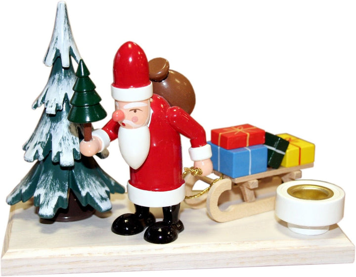 GAH-43431 - Gahlenz - Lichterhalter Weihnachtsmann im Winterwald, klein, 12cm