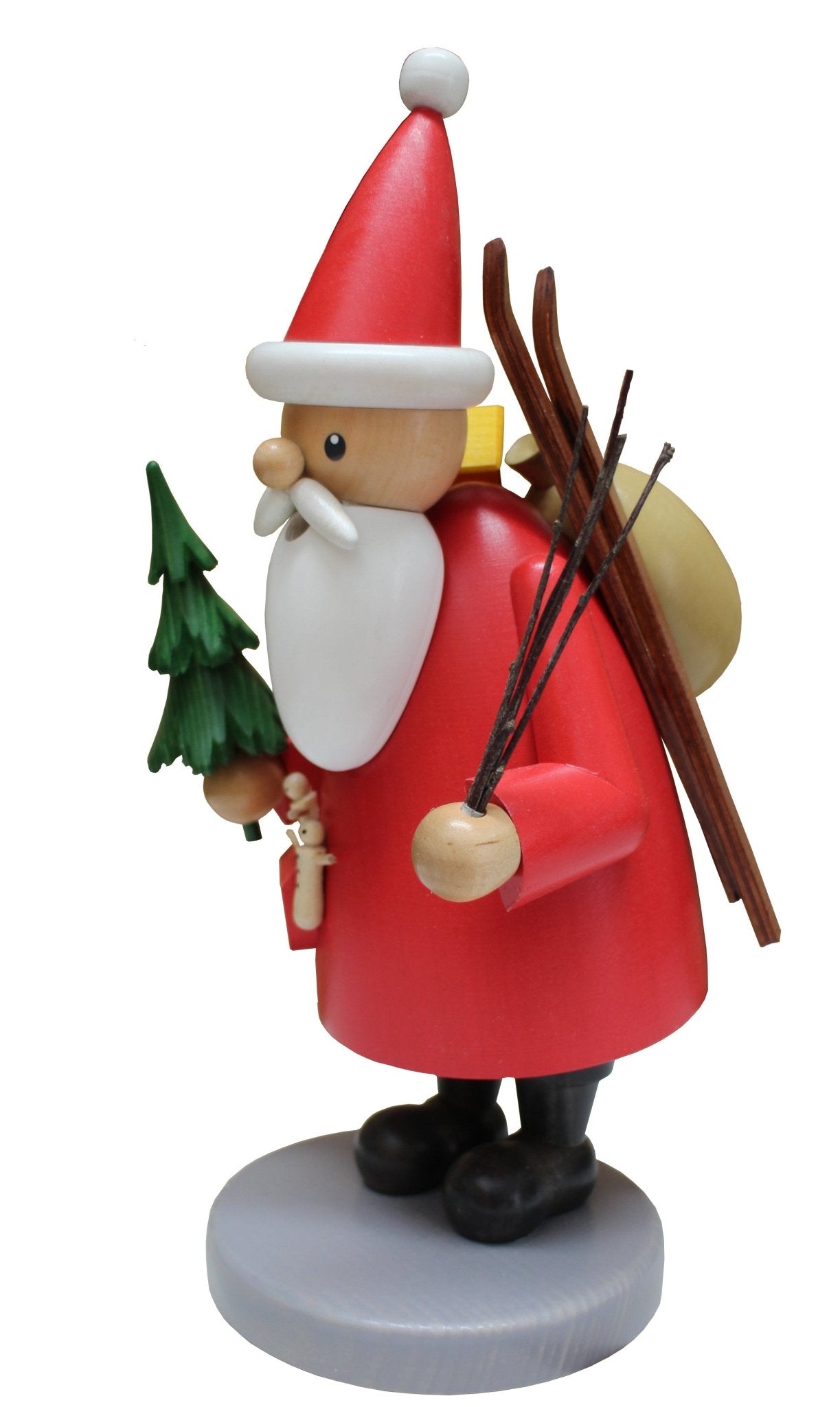 GAH - 16542 - Gahlenz - Räuchermann Weihnachtsmann gebeizt mit Bäumchen, 26 cm, Holzkunst (Kopie)