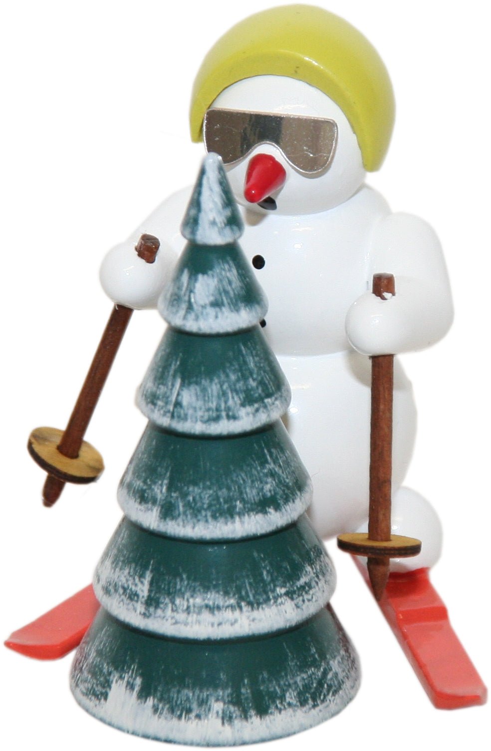 GAH - 38260 - Gahlenz - Snowmen - Group 'Schneemann als Skifahrer mit Baum - 6cm'