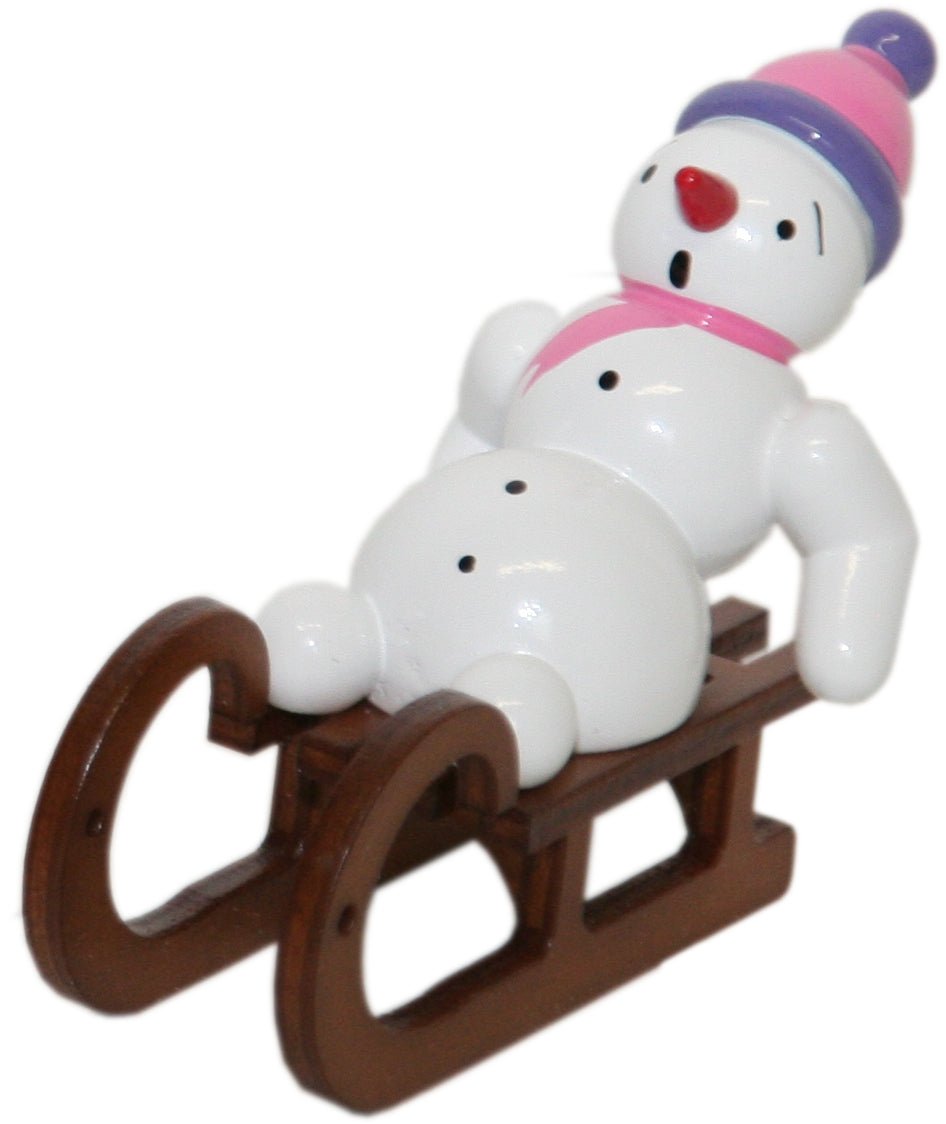 GAH - 38210 - Gahlenz - Snowmen - Group 'Schneemann auf Schlitten - 6cm'