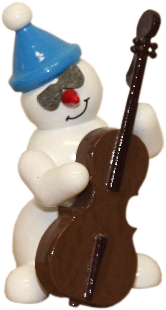 GAH - 38010 - Gahlenz - Snowmen - Group 'Schneemann mit Kontrabass - 7cm'