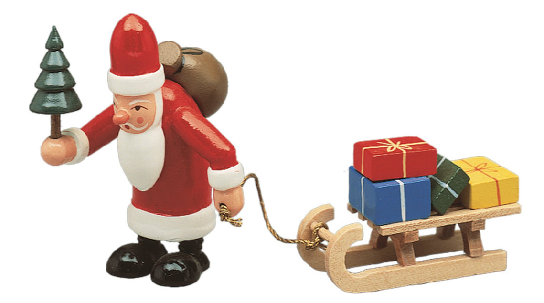 GAH-31420 - Gahlenz - Weihnachtsmann auf Schlitten - 7,5cm