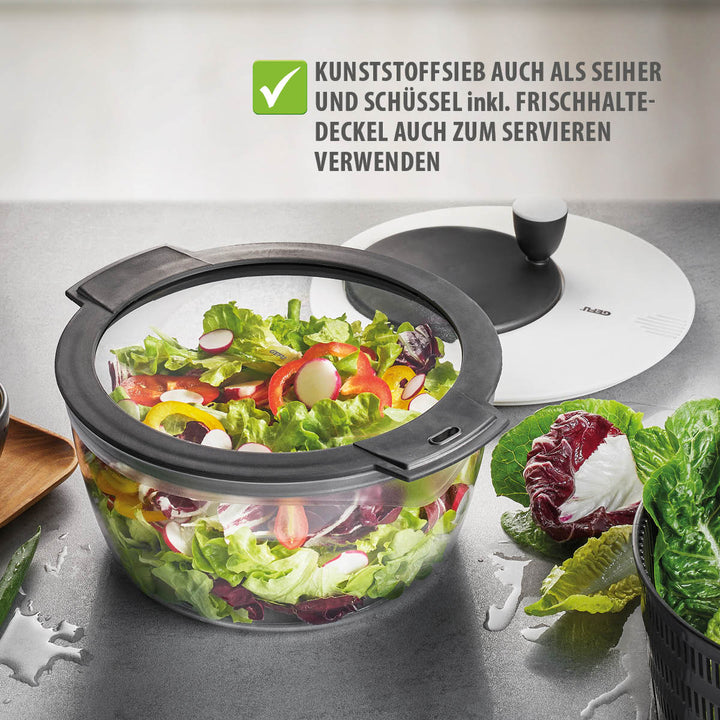 GEF - 00182 - Gefu, Salatschleuder Rotare + Frischhaltedeckel