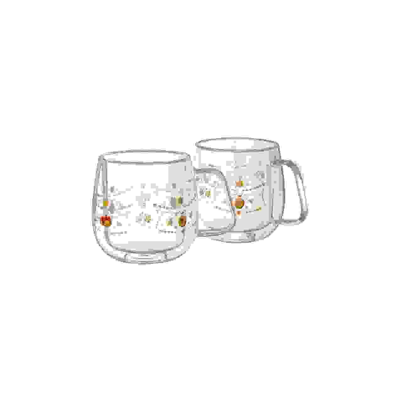 02488 - 729552 - 48848 - Glas dekoriert, Set 2Becher doppelw., Hutschenreuther 2025