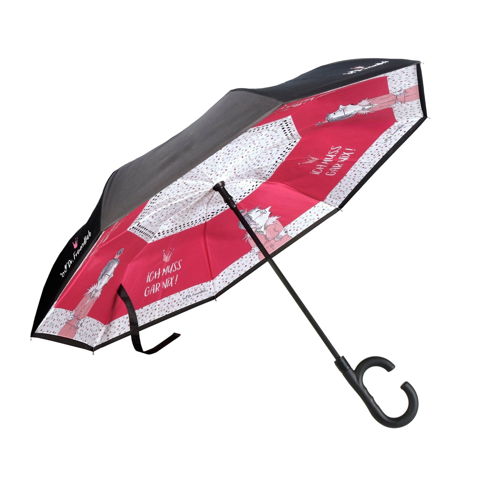 27001501 - Goebel Dr. Freundlieb Upside - Down Schirm 'Ich muss gar nix' 2026
