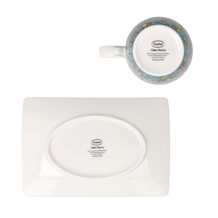 26103651 - Goebel James Rizzi Künstlertasse mit Untertasse 'Family of Fish' 2026