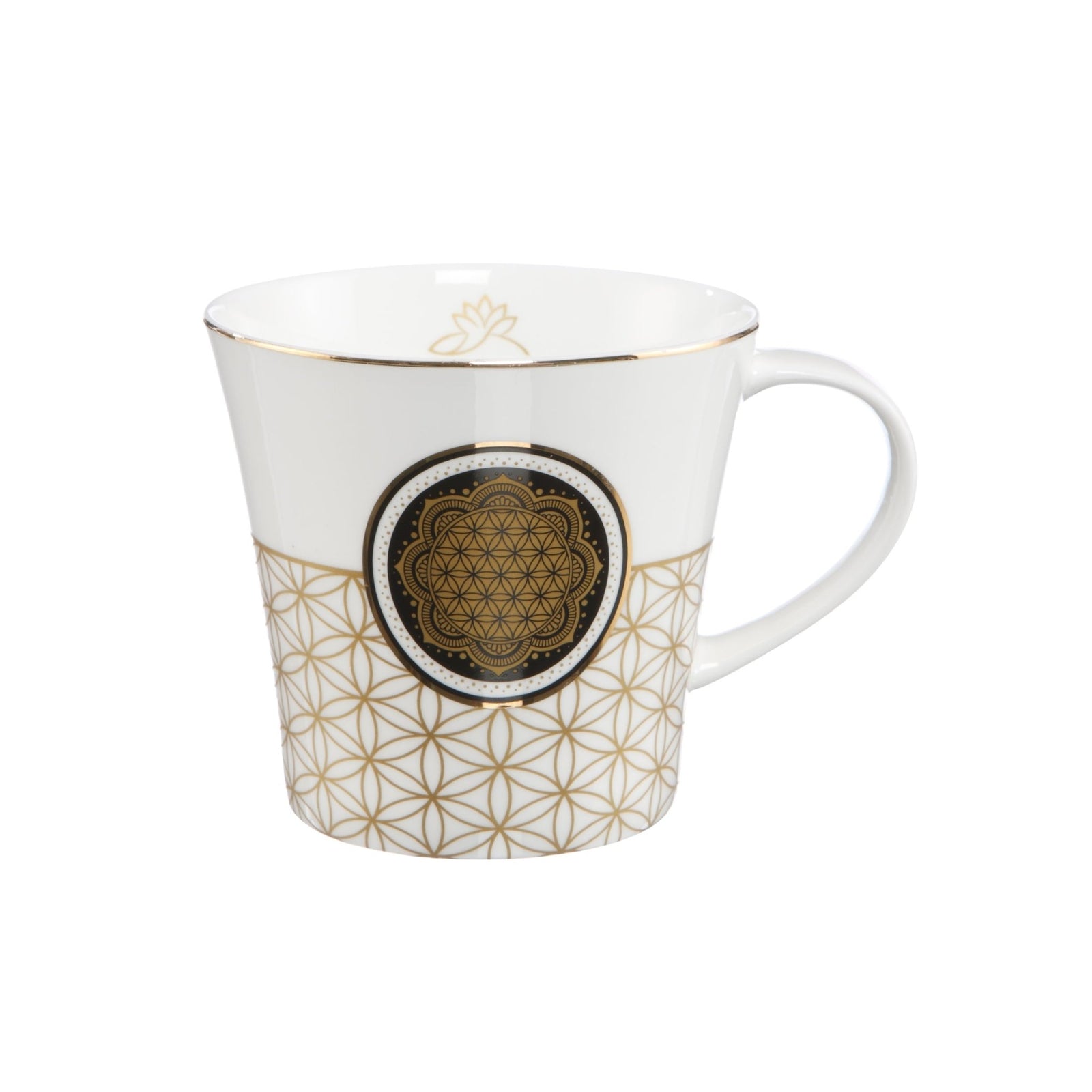 23101271 - Goebel Lotus Yin Yang 'Blume des Lebens Weiß - Coffee - /Tea Mug'