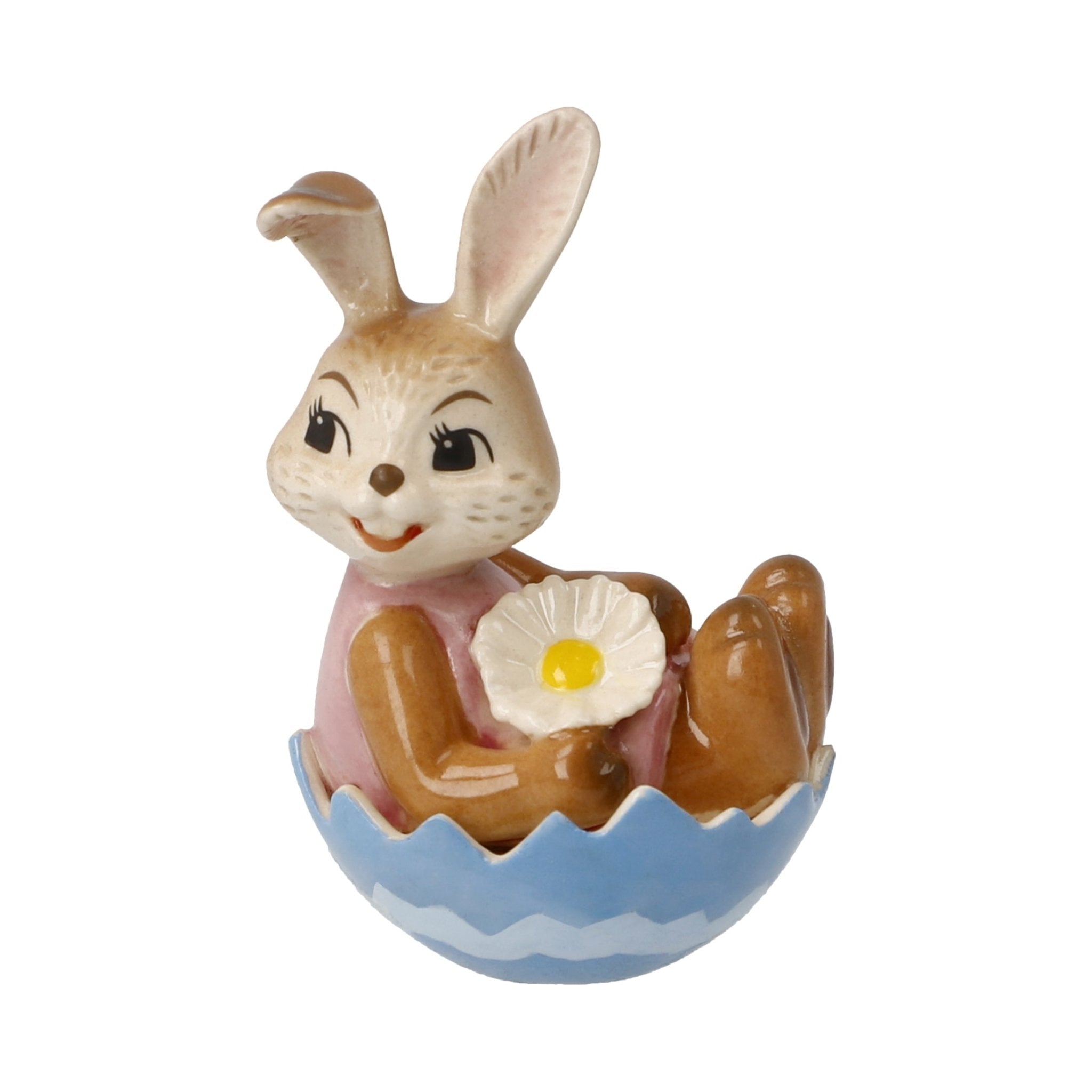 Hubrig Volkskunst German Bunny Rabbits with Flower Cart Wagon Easter online Figure