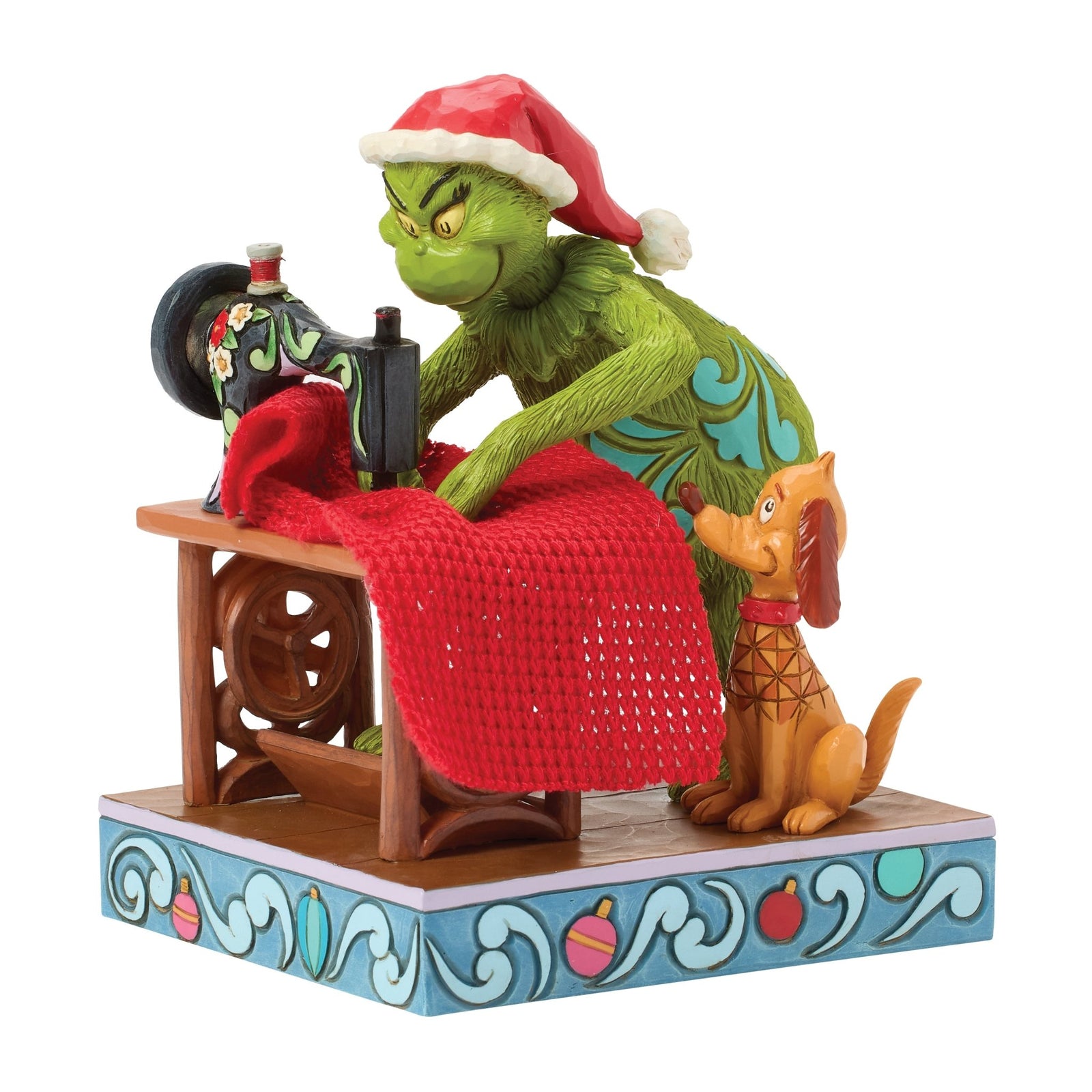 6017059 - Grinch und Max nähen eine Weihnachtsmannfigur, 16,5cm, Jim Shore 2025