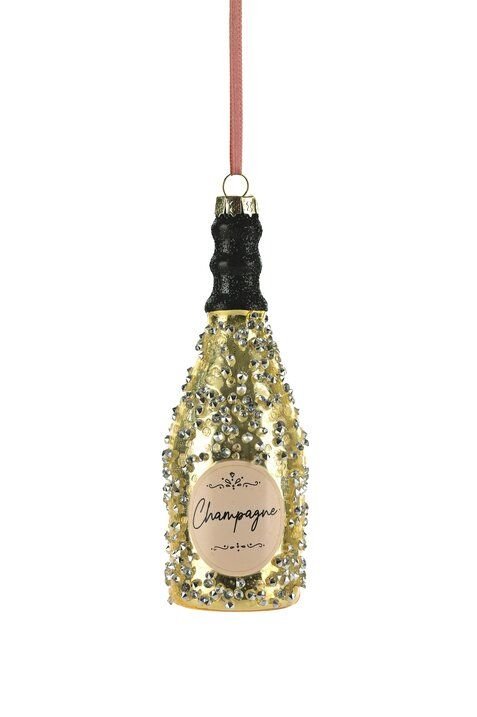 GICO - 1139201021 - Hänger Flasche Champagner, Gift Company, mit Strasssteinen, gold