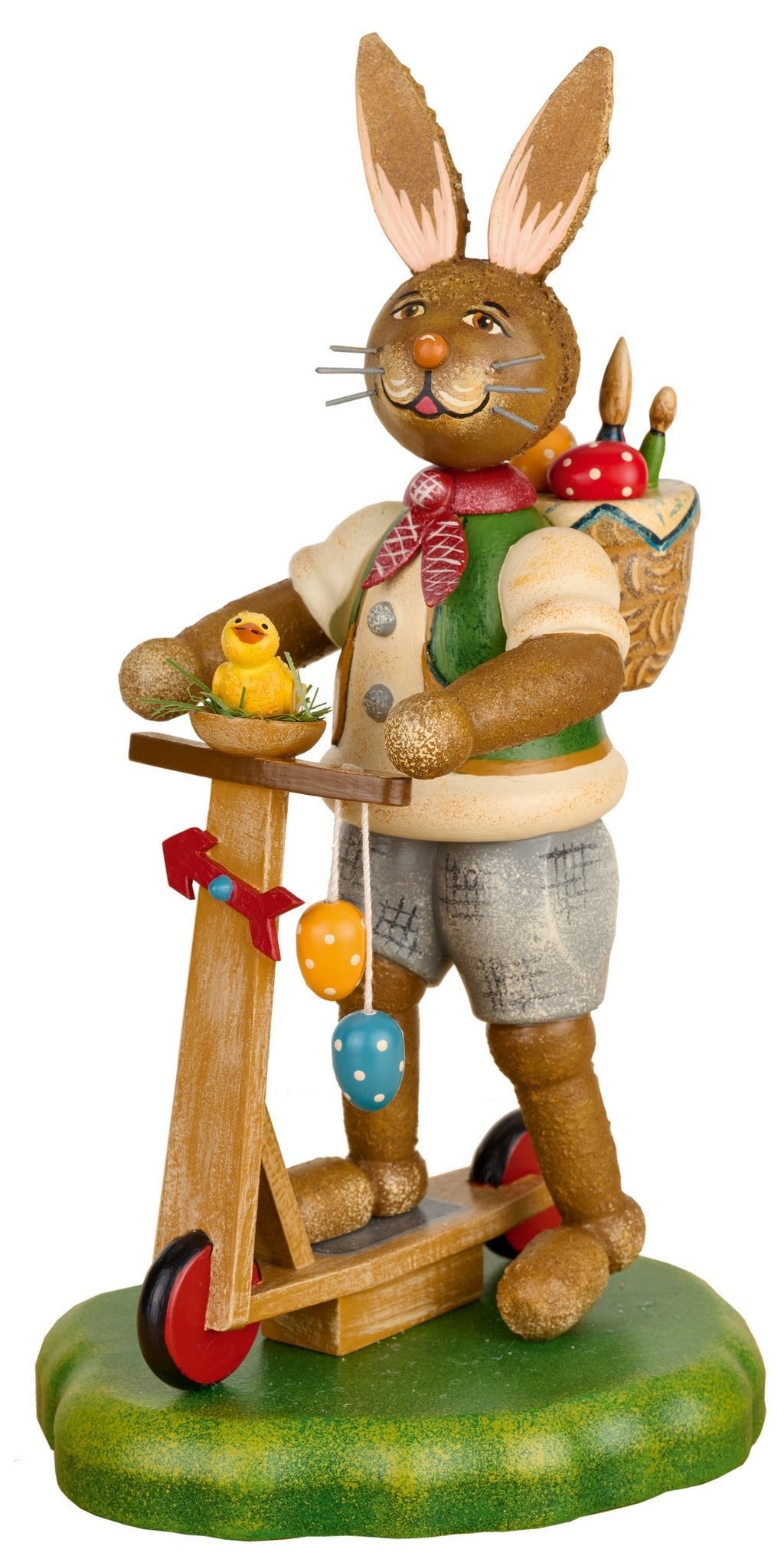 HUB-301h0202 - Hubrig Volkskunst 'Hase mit Roller - Karl der Maler 20cm' 2025