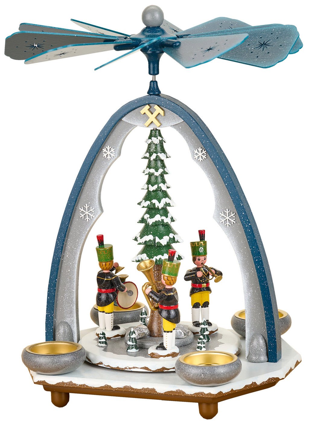 HUB-102h2001 - Hubrig Volkskunst 'Pyramide Bergmannskapelle - 35cm hoch' 2025