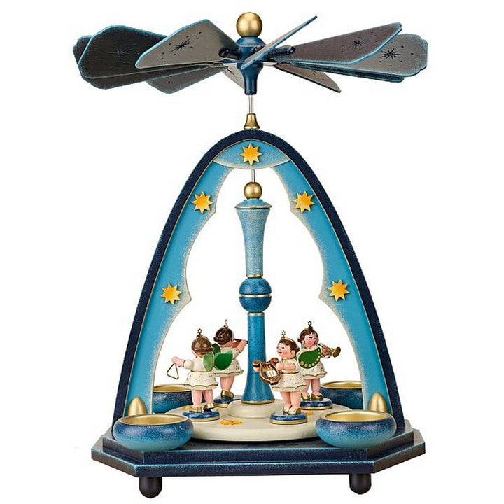 HUB-102h2002 - Hubrig Volkskunst 'Pyramide Engelkonzert (neues Modell) - 35cm hoch' 2026