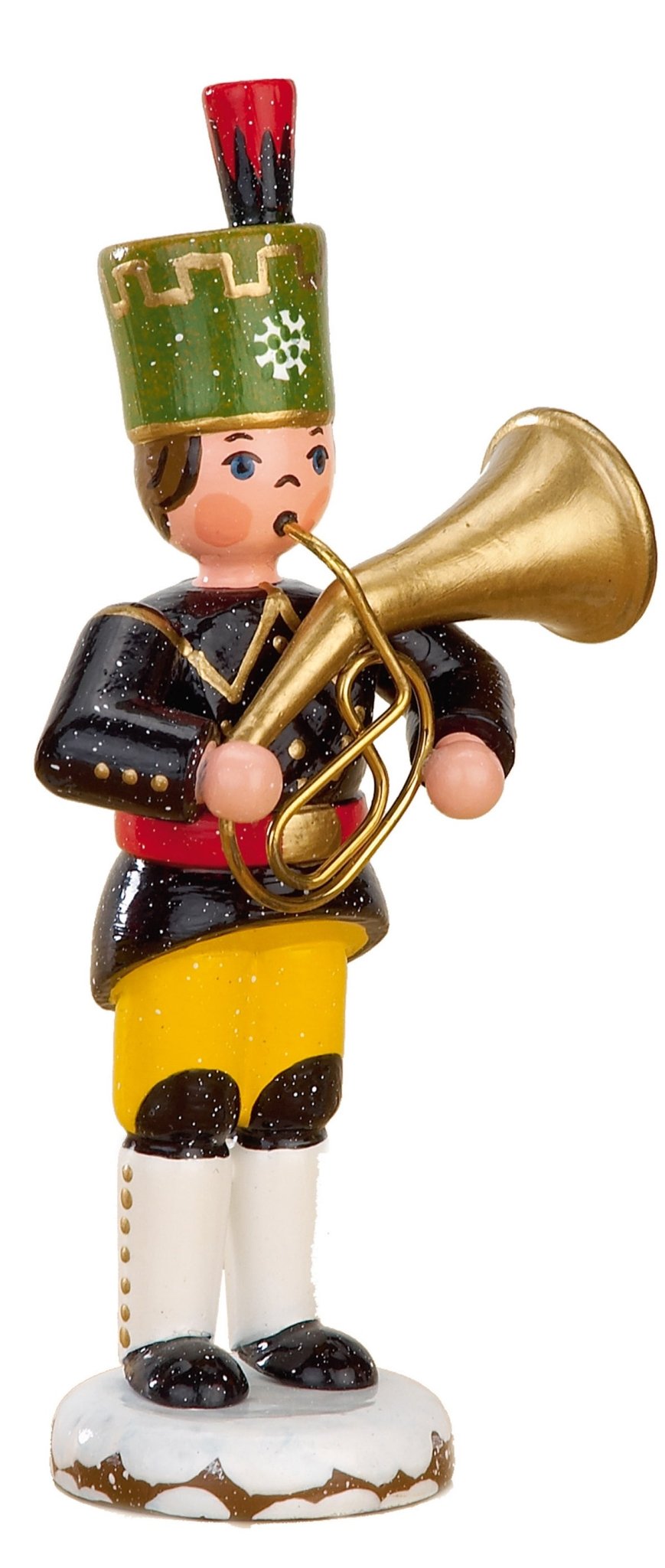 Hubrig Volkskunst 'Winterkinder Bergmann - Tenorhorn 9cm' - HUB - 110h0022