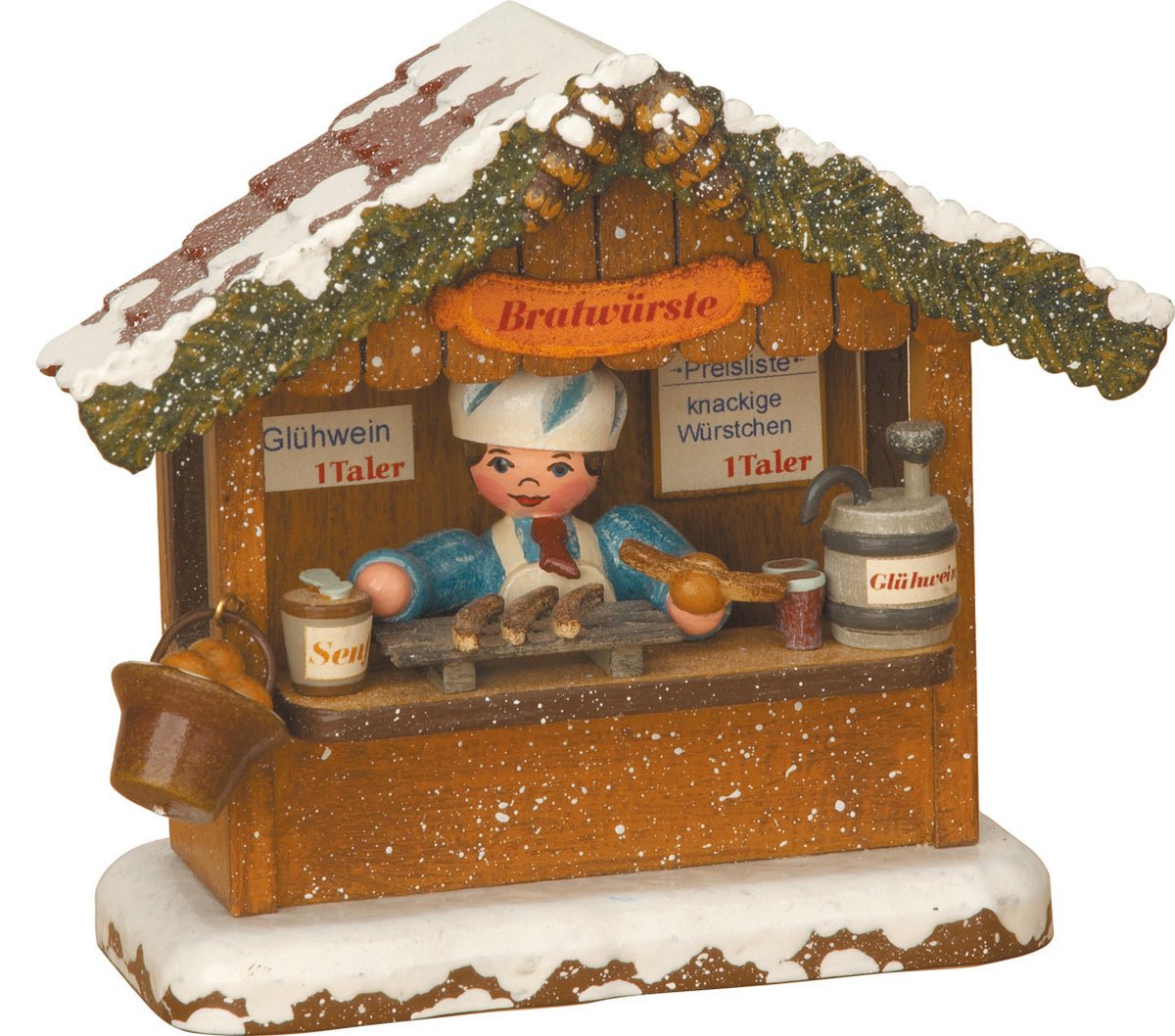 HUB - 110h4002 - Hubrig Volkskunst 'Winterkinder Bratwursthäusel - elektrisch 10cm'