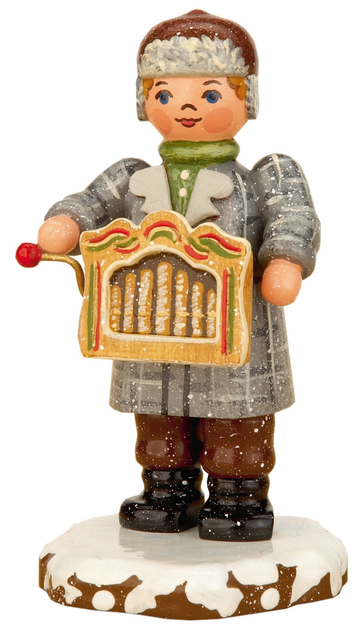 HUB - 110h0020 - Hubrig Volkskunst 'Winterkinder - Drehorgelspieler 7,5cm'
