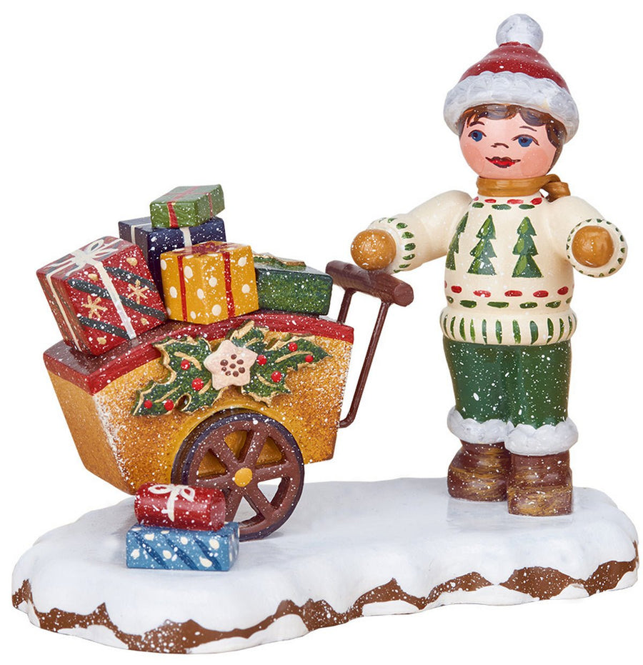 Hubrig Volkskunst 'Winterkinder - Geschenkekind 8cm' - HUB - 110h0043