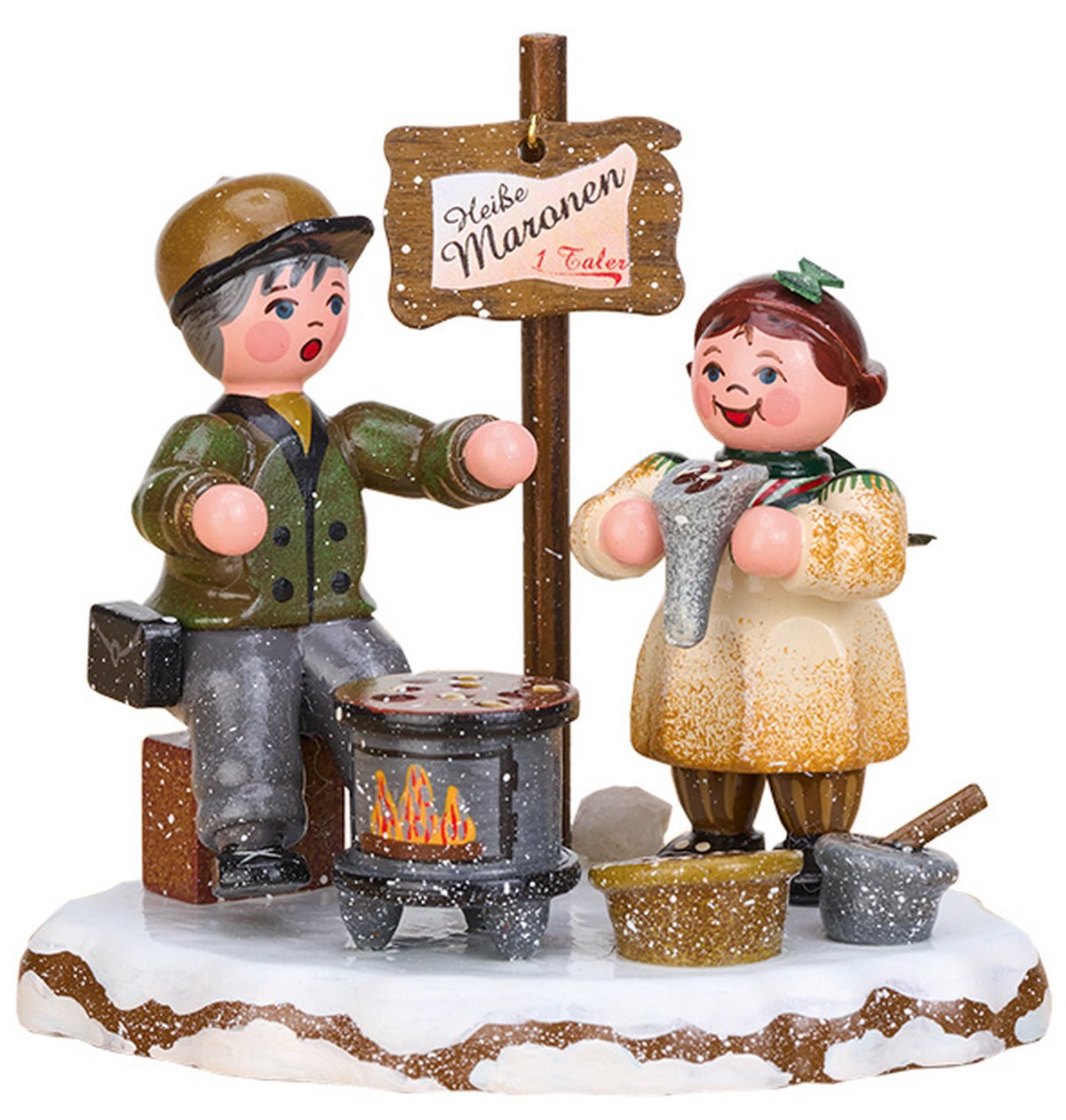 HUB - 110h0008 - Hubrig Volkskunst 'Winterkinder - Heiße Maronen 8cm'