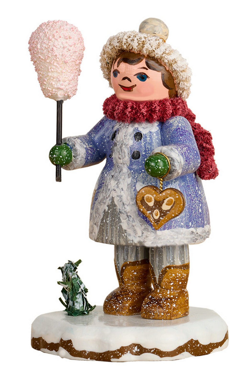 HUB-110h0072 - Hubrig Volkskunst 'Winterkinder Kleine Zuckerwatte Naschkatze - 6,5cm' 2025