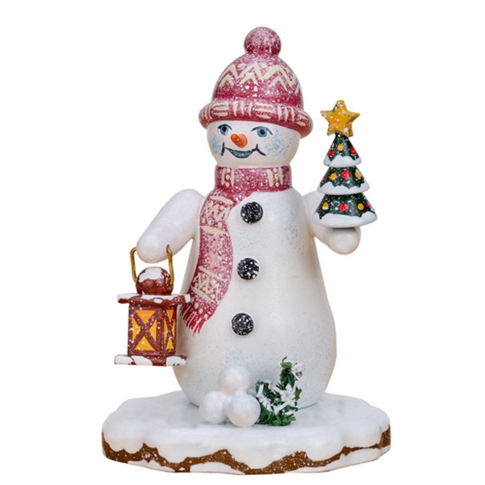 HUB-110h0069 - Hubrig Volkskunst 'Copii de iarnă - Om de zăpadă - Lumină de brad 9cm' 2026