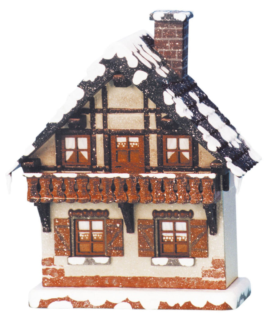 Hubrig Volkskunst 'Winterkinder Winterhaus - Balkon 14cm' - HUB - 400h0003