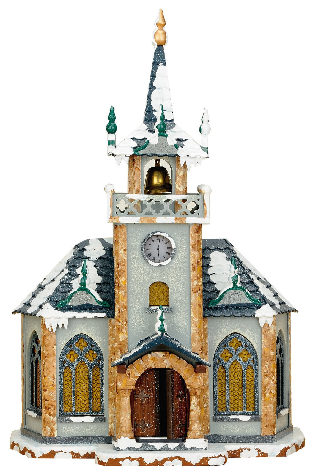 Hubrig Volkskunst 'Winterkinder Winterhaus - Kirche 31cm' - HUB - 400h0001