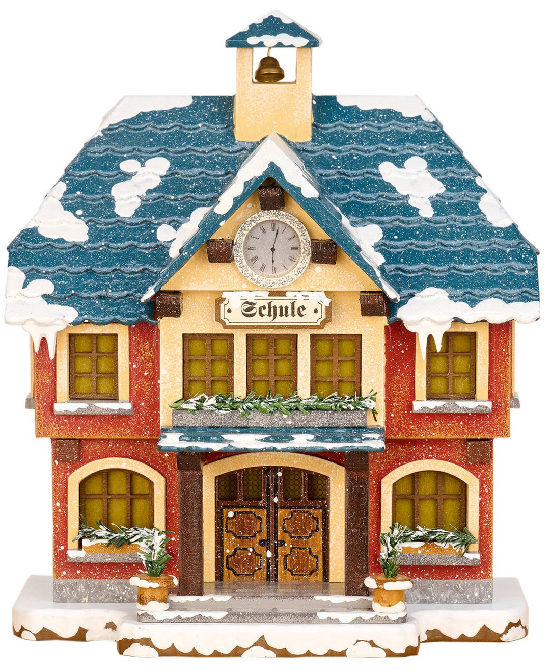 Hubrig Volkskunst 'Winterkinder Winterhaus - Schule 15cm' - HUB - 400h0005