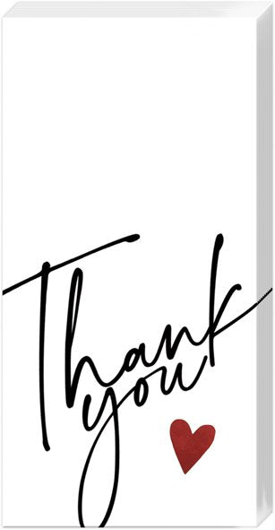 IHR - PT971310 - Ihr, Papiertaschentücher, Thank You, 21x21cm