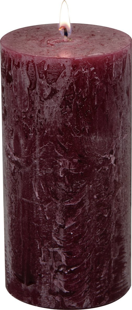 K141411 - IHR, Stumpenkerze weinrot, D7 x 14cm
