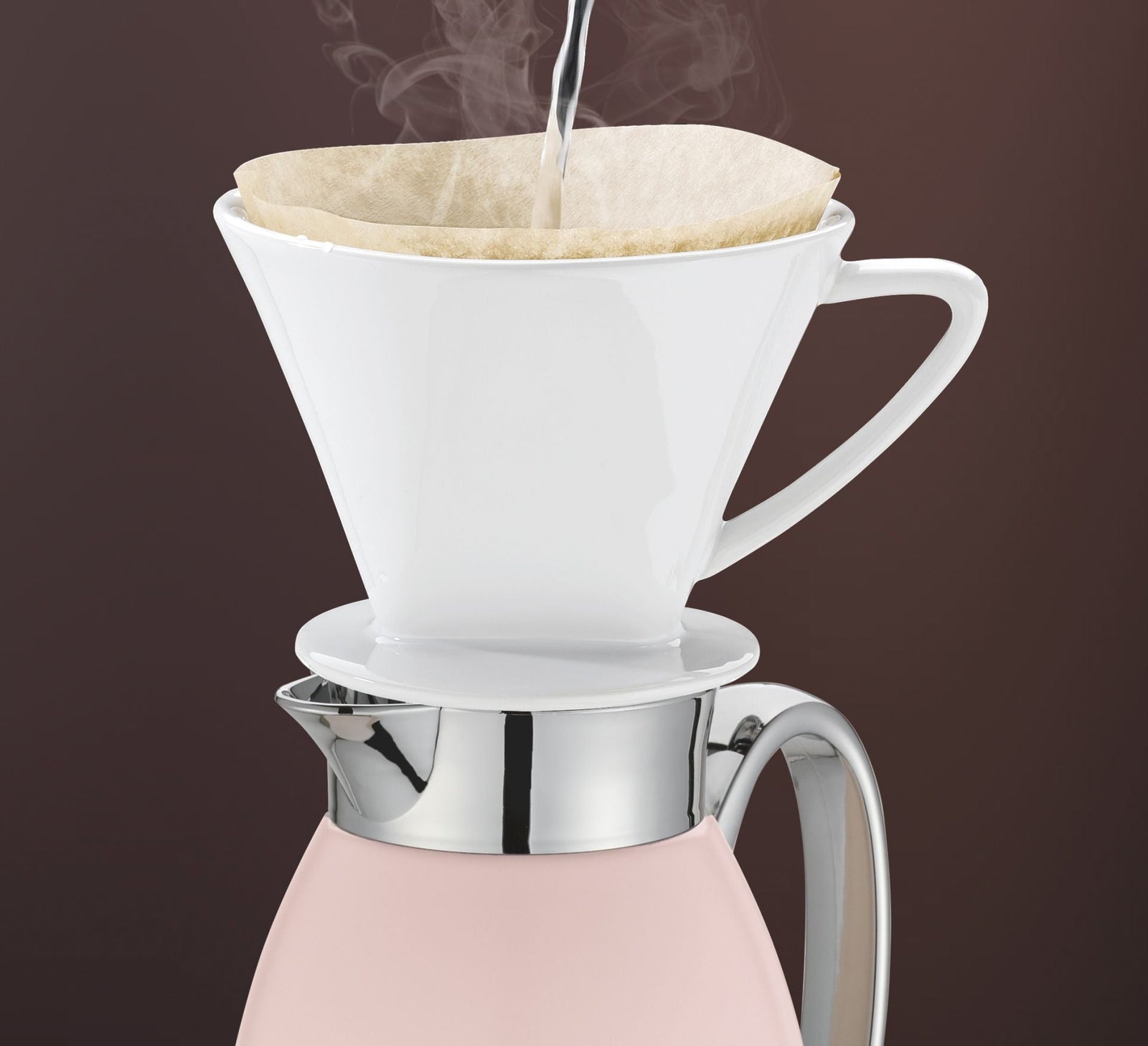 KPR - 544923 - Isolierkanne "Venezia", Farbe rosa matt, Inhalt 1.0l