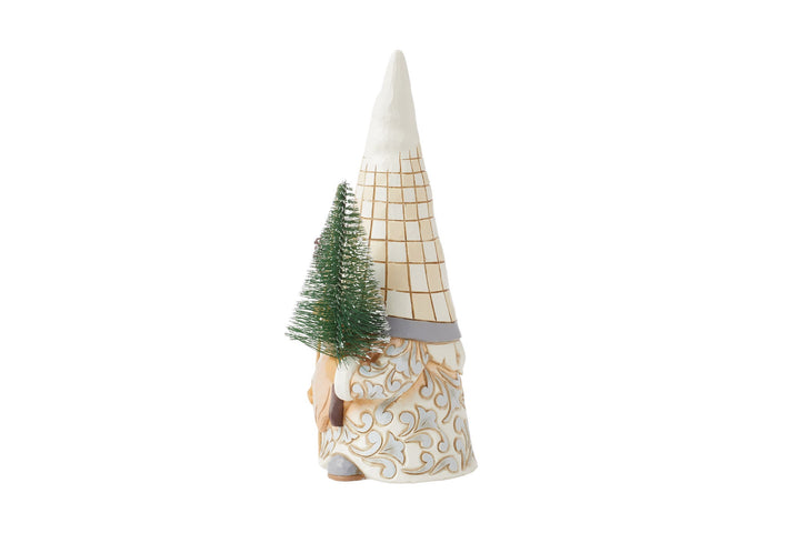 Jim Shore - Figur 'White Woodland Gnome with Sisal Tree - Gnome mit Sisalbaum - 17,5cm' 2024 6015160