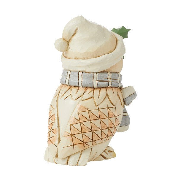 Jim Shore - Figur 'White Woodland Owl with Scarf Figurine - Weiße Waldkauz mit Schal Figur - 12cm' 2024 6015156