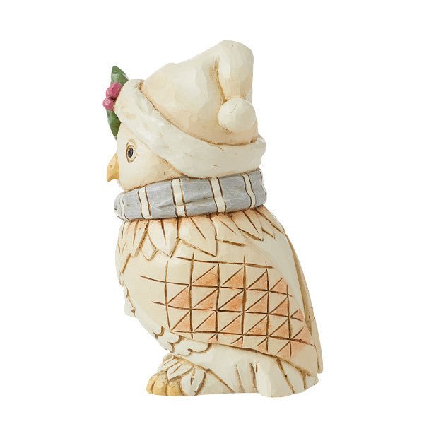 Jim Shore - Figur 'White Woodland Owl with Scarf Figurine - Weiße Waldkauz mit Schal Figur - 12cm' 2024 - 6015156