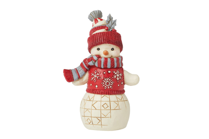 Jim Shore Nordic Noel Snowman 'Schneemann mit kuscheliger Mütze und Schal - 13,5cm' 2024 - 6015484